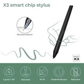 XPPen Deco L Drawing Tablet- 10x6” Computer Graphic Tablet with Updated Battery-Free X3 Digital Stylus and 8 Shortcuts Drawing PAD Compatible with Chrome, Windows 11, Linux, Mac, and Android (Green)
