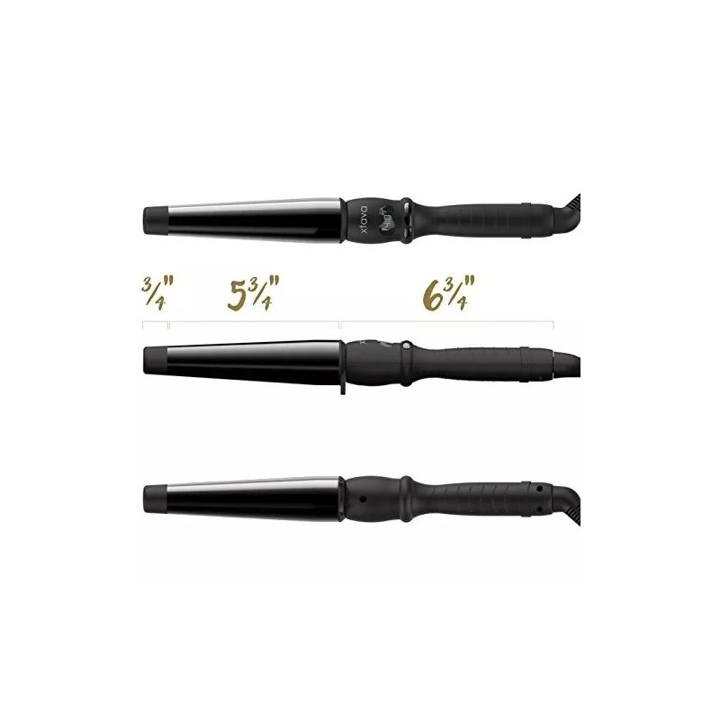 - Xtava Torcedura Curling Wand - Cónicos Automáticos Hierro Qu