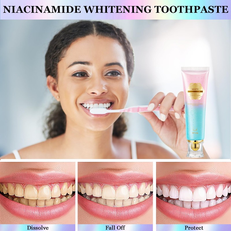 Acssart Radiant Whitening Toothpaste, Niacinamide Whitening Toothpaste, Niacinamide Dazzling Toothpastes
