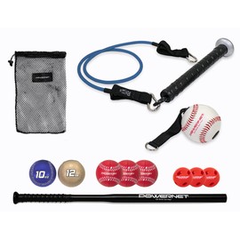 PowerNet German Marquez Offense and Defense Bundle, Includes Resistance Band, 3 Different Grips, 2 Weighted Baseballs, 3 Foam Tech Utility Training Balls and Bat Accelerator with 3 Micro Crushers