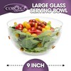 GAC Elegant Large Glass Serving Bowl with Designed with Gold