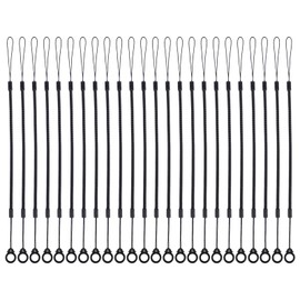 8pcs Elastic Tether Lanyard, 9.84 Inch Retractable Spring Coil Strap for Stylus Pen Leash Anti-Lose Stylus Tether Cord for Tablet Touchscreen Drawing Pen Holder (Black)