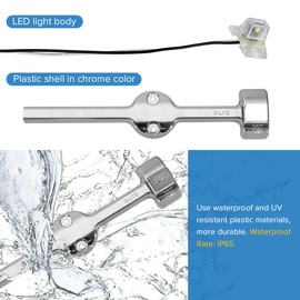 Dream lighting 12Volt DC 8.5inch Amber & Red LED Trailer Fender Lights Double Face Led Side Marker Clearance Lighting for RV/Truck/Boat/Cargo, Chrome Shell, Pack of 2