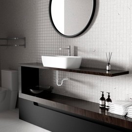 TSIBOMU Bathroom Sink U Shape Bottle Trap Complete Set, Adjustable 1-1/4 Bottle P-Trap Sink Drain Kit Tube and Pop Up Drain Stopper with Overflow, Brushed Nickel