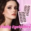Veleasha Faux Mink Lashes Russian Strip Lashes D Curl 3D