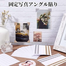 PAVIKE Photo Corner Stickers (Set of 10) Approximately 1020 Pieces Photo Stickers Corner White Corner Photo Stickers DIY Photo Album Stickers Diary Photo Stickers for Handmade Albums Material