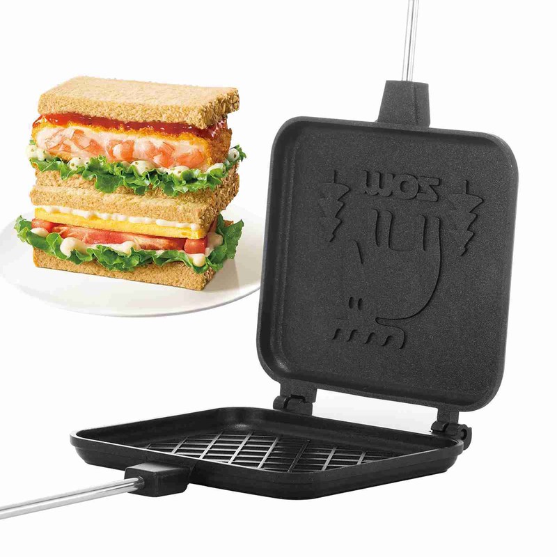 Panini Press Sandwich Machine Aluminum Alloy Double Sided Heating Nonstick