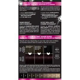 Schwarzkopf Color Ultime 1.3 Black Cherry Hair Dye, Permanent Intense Black with Diamond Brilliance, Fade-Resistant, Covers Grays, All Hair Textures