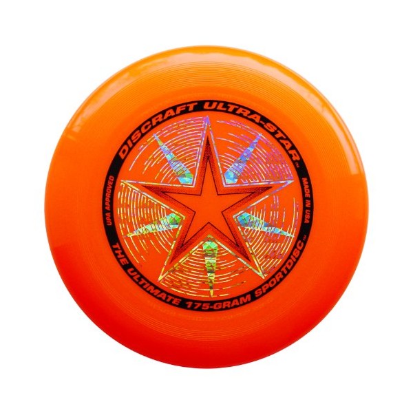 Discraft 175 gram Ultra Star Sport Disc, Bright Orange