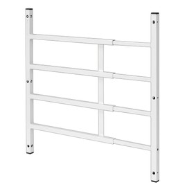 Prime-Line S 4760 Carbon Steel Fixed 4-Bar Window Grill for Home Security and Child Safety, 15-3/4 In. to 23-1/2 In., White (1 Set)