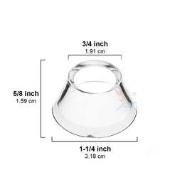 OnFireGuy Round Reversible Cone Display Stands for Golf Balls Baseballs Marbles Eggs Spheres, 5 Pack (Clear)