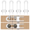 LLOOC Cabinet Locks for Babies,Child Proof Cabinet Locks,4 Pack U-Shaped