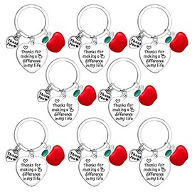 8PCS Teacher Keychain Thank You Gift for Teacher Gifts Leaving Gifts for Teacher Keychains Teacher Graduation Gifts (8PCS Thank You Gifts for Teacher)