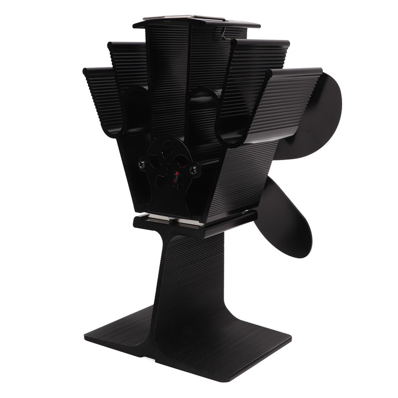 Heat Powered Fireplace Fan 4 Blades Aluminum Alloy Stove Fan