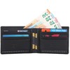 Manza Men's Wallet Genuine Leather Landscape Format Wallet Cowhide Leather