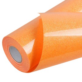 TORC Orange Glitter HTV Heat Transfer Vinyl Roll 12 inch x 20 ft Iron on Vinyl for T Shirts Crafts Bulk