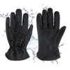 OLSON DEEPAK Men's Full-Grain Waterproof Leather Driver Work Gloves,Black Cowhide
