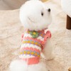 Anelekor Small Dog Sweater, Knitted Tulip Cat Sweater, Warm Thick