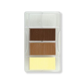 DECORA Wooden Bar Chocolate Mould, Polycarbonate, 20 x 12 x 2.3 cm