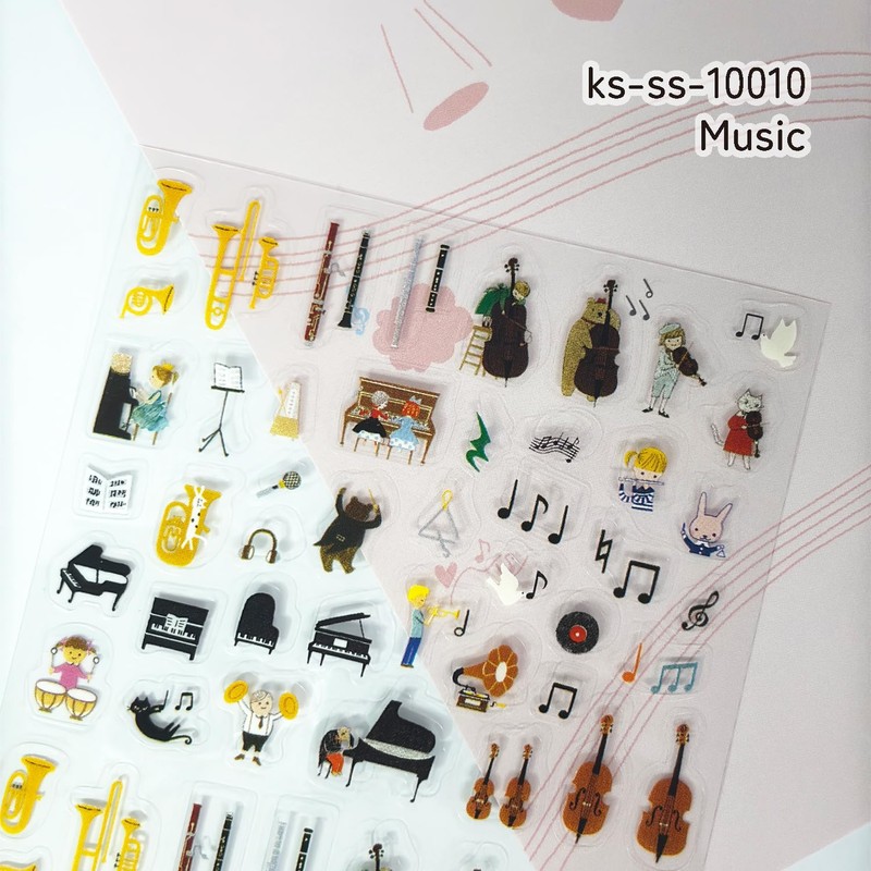 Seal-do Made in Japan Sheet Sticker Music・Mystery 2-Piece Set Music