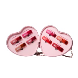 Beauty Creations - Kiss Me Liquid Gel Tint Pr Box - Set De Tintas En Gel Para Labios Y Mejillas Con Cosmetiquera Edición Especial