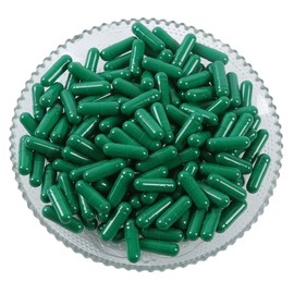 Kleo Products Empty Gelatin Capsules Dark Green 1000 Counts per Pack, Size 0 Dark Green BSE, GMO Free, SwiftDelivery, 1000 Count Per Pack