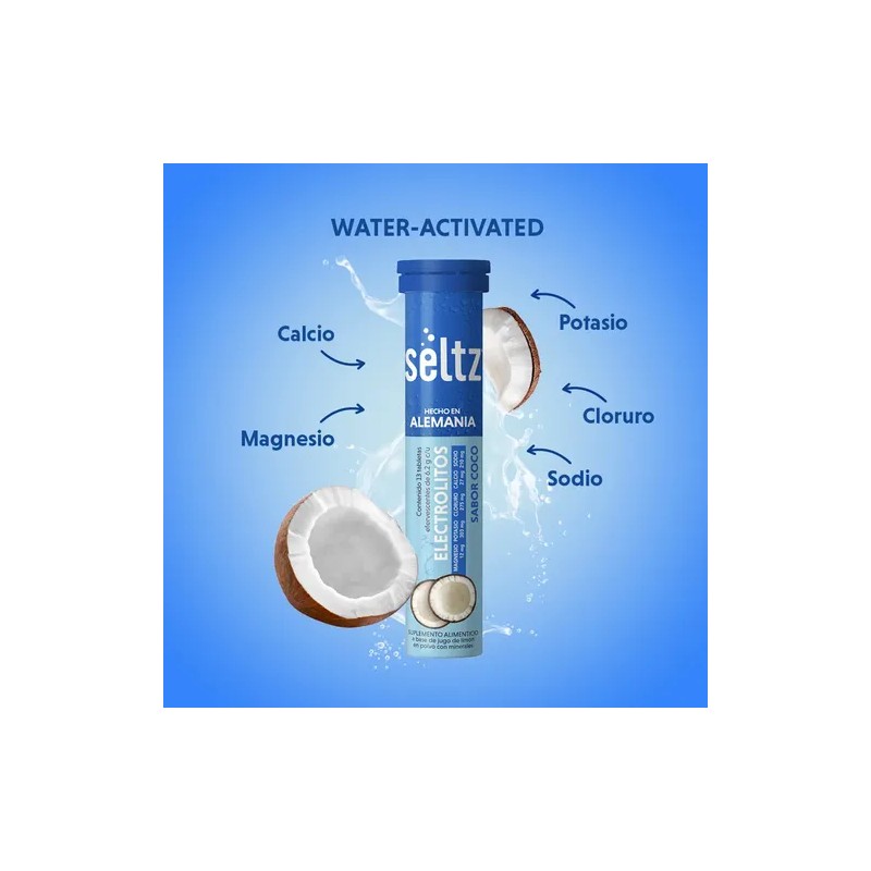 Electrolitos Coco Seltz 3 Pack Tabletas Efervescentes
