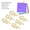 100pcs Golden Dinosaur Paper Clips Increase Slip Resistance Anti Rust