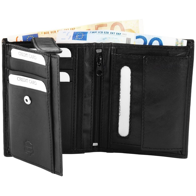 Akzent 3000036 Men's Wallet Real Leather Portrait Format 12 x