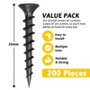 Wavanta 3.9 x 25mm Drywall Screws Coarse Thread Black Phosphate