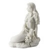 JFSM INC. Mermaid Sitting on Beach - White Sculpture Figurine