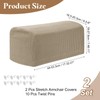 uxcell 2Pcs Stretch Armrest Covers, Polyester Soft Couch Arm Slipcovers