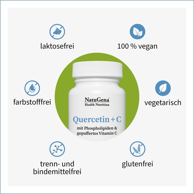 NautuGena Quercitin + C/Phospholipide & gepuffertes Vitamin C/plus Magnesium und