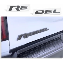 Reflective Concepts Rebel Tailgate Emblem Inlay Decal Sticker - 2019-2026 Ram 1500 Rebel - (Color: Granite Crystal Metallic)