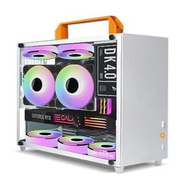 SharGwa PC K88s Matx Case Small Compact Mini Tower Gaming PC Case Supports 33.5cm GPU 240 Water Cooling and ATX/SFX Power Supply (with Transparent Tempered Glass Side Panel)