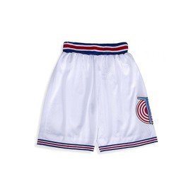 MEBRACS Men's Space Movie Shorts Basketball Shorts Sports Pants S-XXL White (Medium)