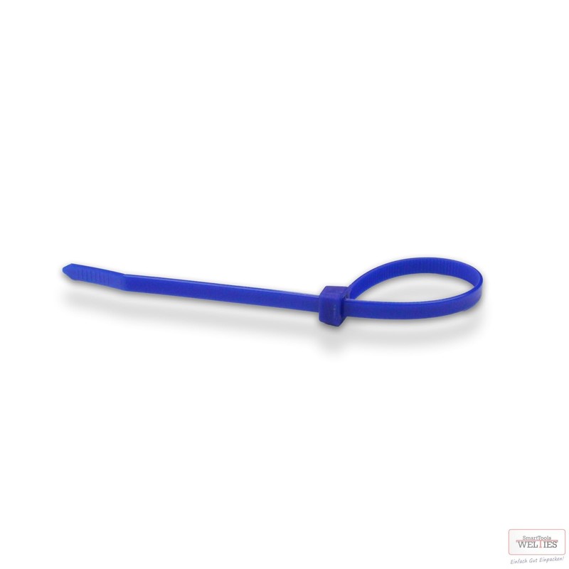 100 x Blue Cable Ties 140mm x 3.6mm with 18kg