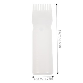 Healvian 3Pcs Hair Coloring Applicator Bottles with Comb Durable Hairdressing Dyeing Bottles for Even Color Distribution for Salon Home Barber Accessories White Pink
