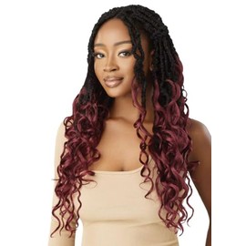 Outre X-Pression - Twisted Up - Boho Tropical Bouncy Locs 20” 3X (JET BLACK 1)