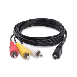 Awsyhom VMC-15FS AV A/V Audio Video Cable Replacement 10Pin AV 3RCA Cord Compatible with Sony Handycam Camcorder DCR-SR40 DCR-HC20 HDR-CX7 HDR-FX7 DCR-DVD301/305/308 and More, 3.9ft