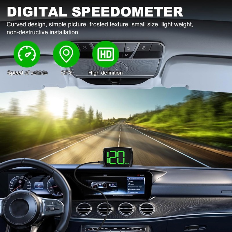 GUGUMO GPS Digital Speedometer for Car MPH, Golf Cart Universal
