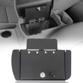 u-Box Tacoma Center Console Safe Lock Box Storage Interior Organizer for 2005-2015 Toyota Tacoma Pickup Trucks Models black