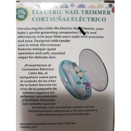 Little Me Baby Nail Trimmer Electric – Nail Trimmer Set - Safe and Quick Baby Nail Trimming & Filing with 6 Interchangeable Heads, 2-Speed Motor, Whisper-Quiet Operation, and Storage Case