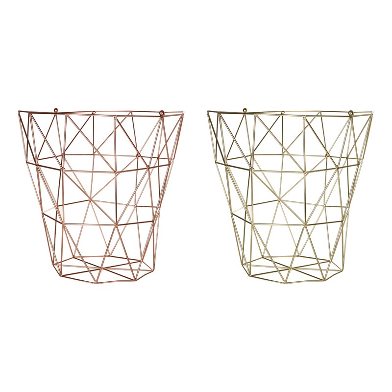 Premier Vertex Copper Plated Metal Storage Basket 31 x 31