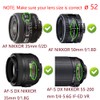 2 Pack 52MM Center Pinch Lens Cap for Nikon D3400