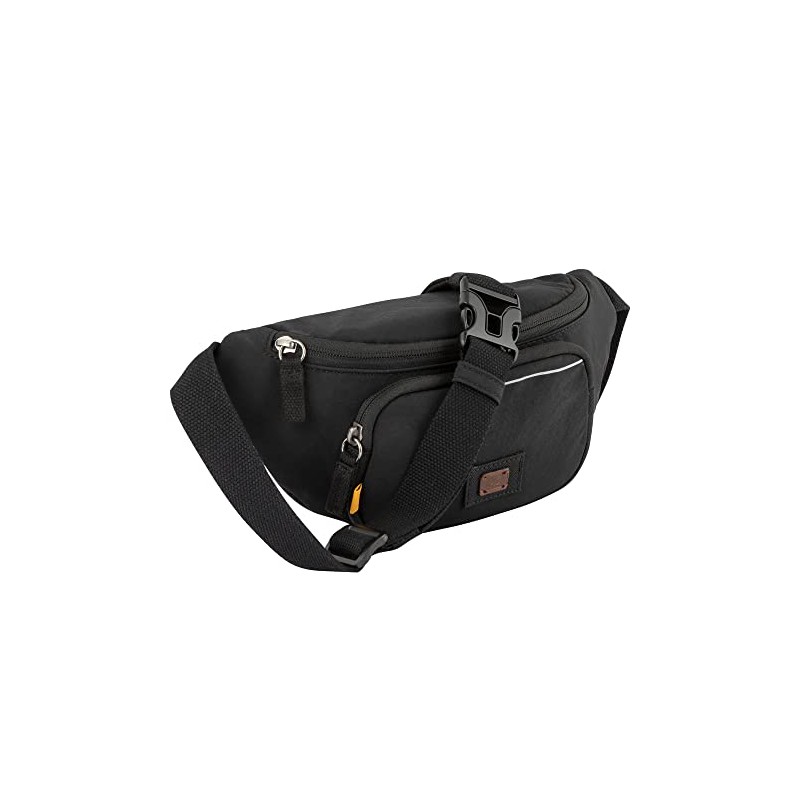 camel active City Men's Belt Bag Bum Bag, black, 000190