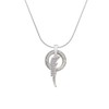 Delight Jewelry Silvertone Large Clear Crystal Lightning Bolt - Silvertone