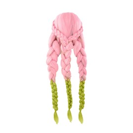 miccostumes Women's Mitsuri Kanroji Green Pink Gradient Color Cosplay Wig (Green Pink)