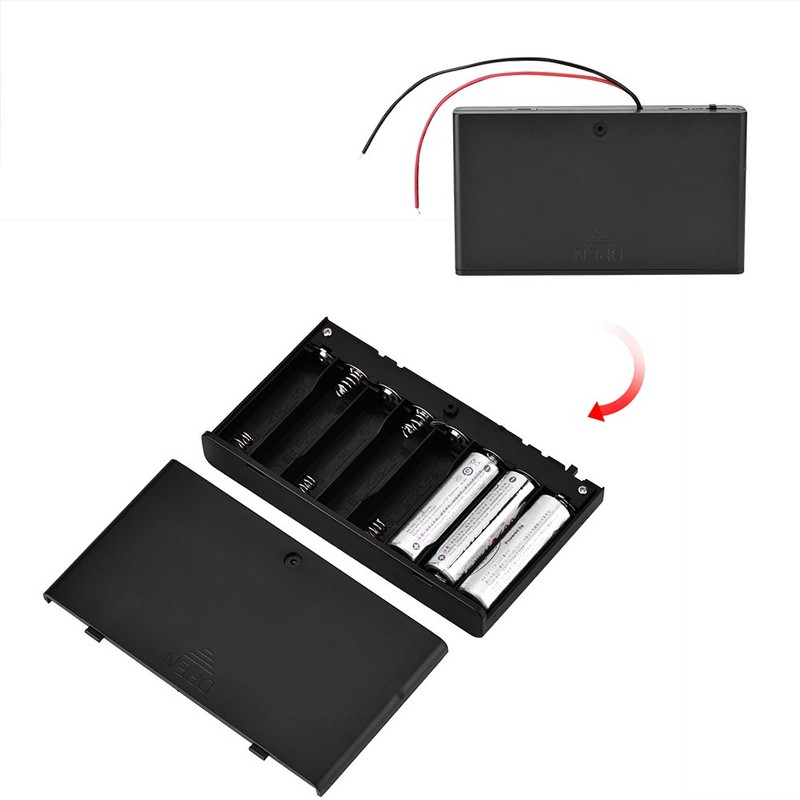 Zerone 12v Battery Pack, 8-Slot Battery Holder AA Battery Clip