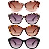 LADEESSE 4 Pack Bifocal Reading Sunglasses for Women Fashion Cateye